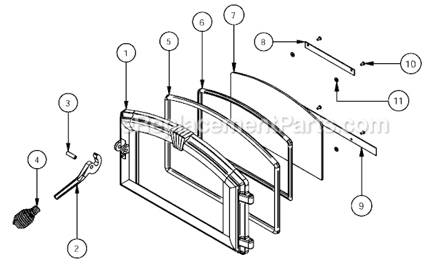 Page C Diagram and Parts List for 6041TP  US Stove Company Furnace